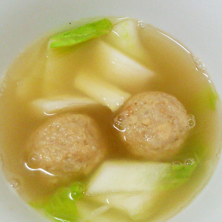 簡単★生姜であったか★白菜と肉団子の和風スープ